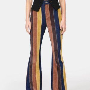 CURRENT MOOD The Peace Train Flare PANTS Sz. XXL